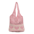 Casual Heart Knitted Hollow Out Shoulder Bag 6W10BBG1794