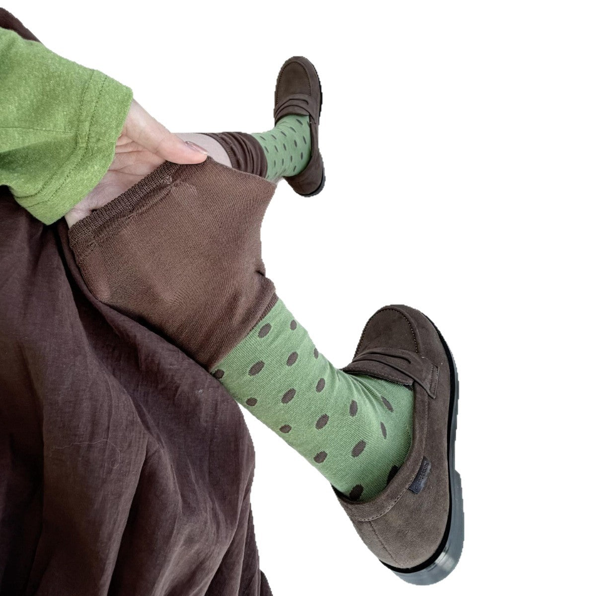 Polka Dot Mid-Calf Socks - DippedShop Wholesale - #2771