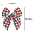 Plaid Bow Knot Hair Clips - DippedShop Wholesale - #0563