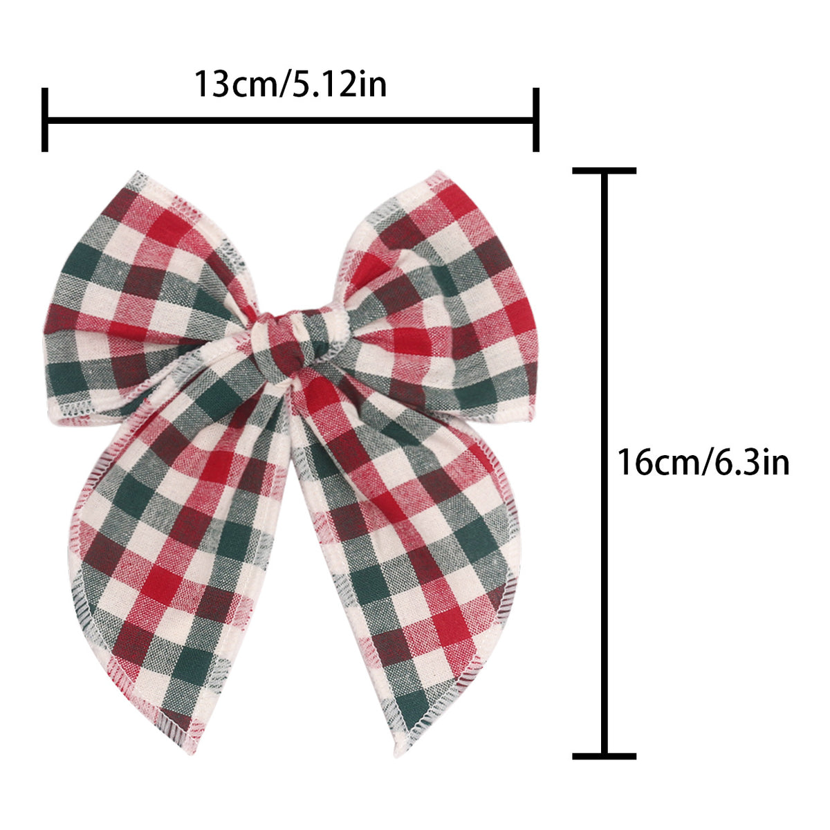 Plaid Bow Knot Hair Clips - DippedShop Wholesale - #0563