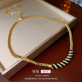 Vintage Gold Plated Floral Heart Chain Necklace 6W6JNC904