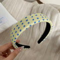 Retro Polka Dots Print Wide Headband MK2PIM6W6HBD74