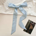 Retro Polka Dots Narrow Lightweight Silk Scarf MK2BLW6W6NSI62
