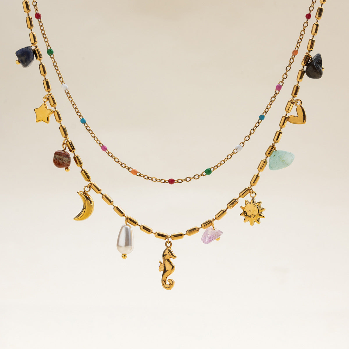 Trendy Double-Layer Choker - DippedShop Wholesale - #9859