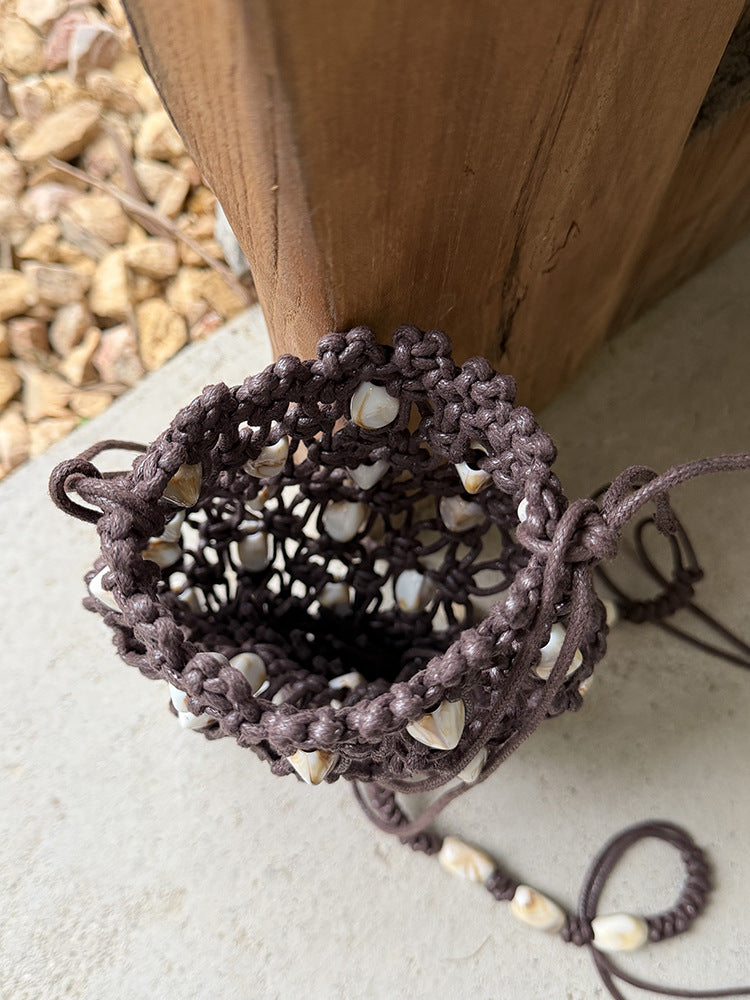 Trendy Hand Made Hollow Beaded Statement Crossbody Bag 8CW6BBG526L