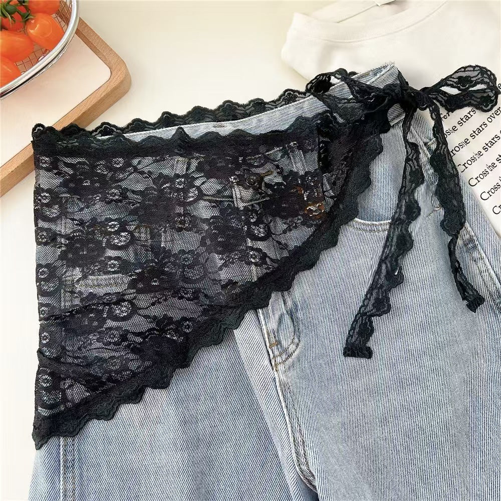 Lace Tie Side Wrap Scarf - DippedShop Wholesale - #6227