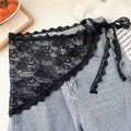 Elegant Lace Hollow Tie Side Wrap Hip Scarf MK2BW6W1SL09