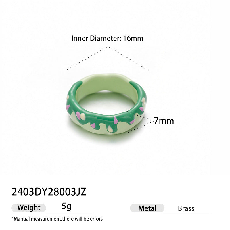 Cherry Print Open Ring - DippedShop Wholesale - #0691