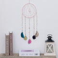 Natural Stones Geometric Crystal Chain Hanging Suncatchers MK2CZAS6H7HLS85