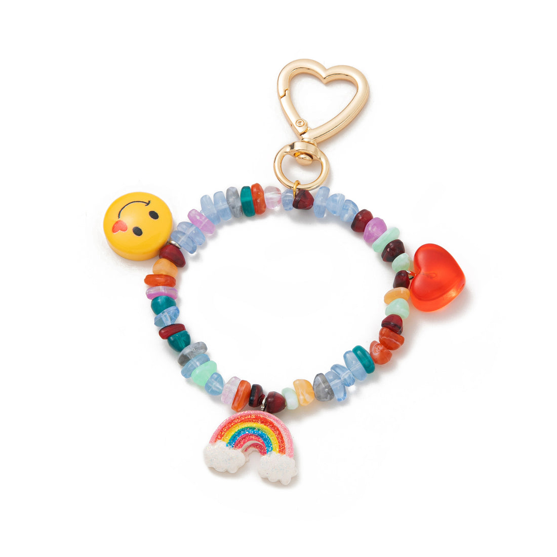 Cute Colorful Beaded Acrylic Keychain Bag Charm DP25E508