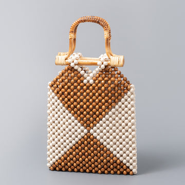 Color Block Bamboo Hollow Handbag DP25C686