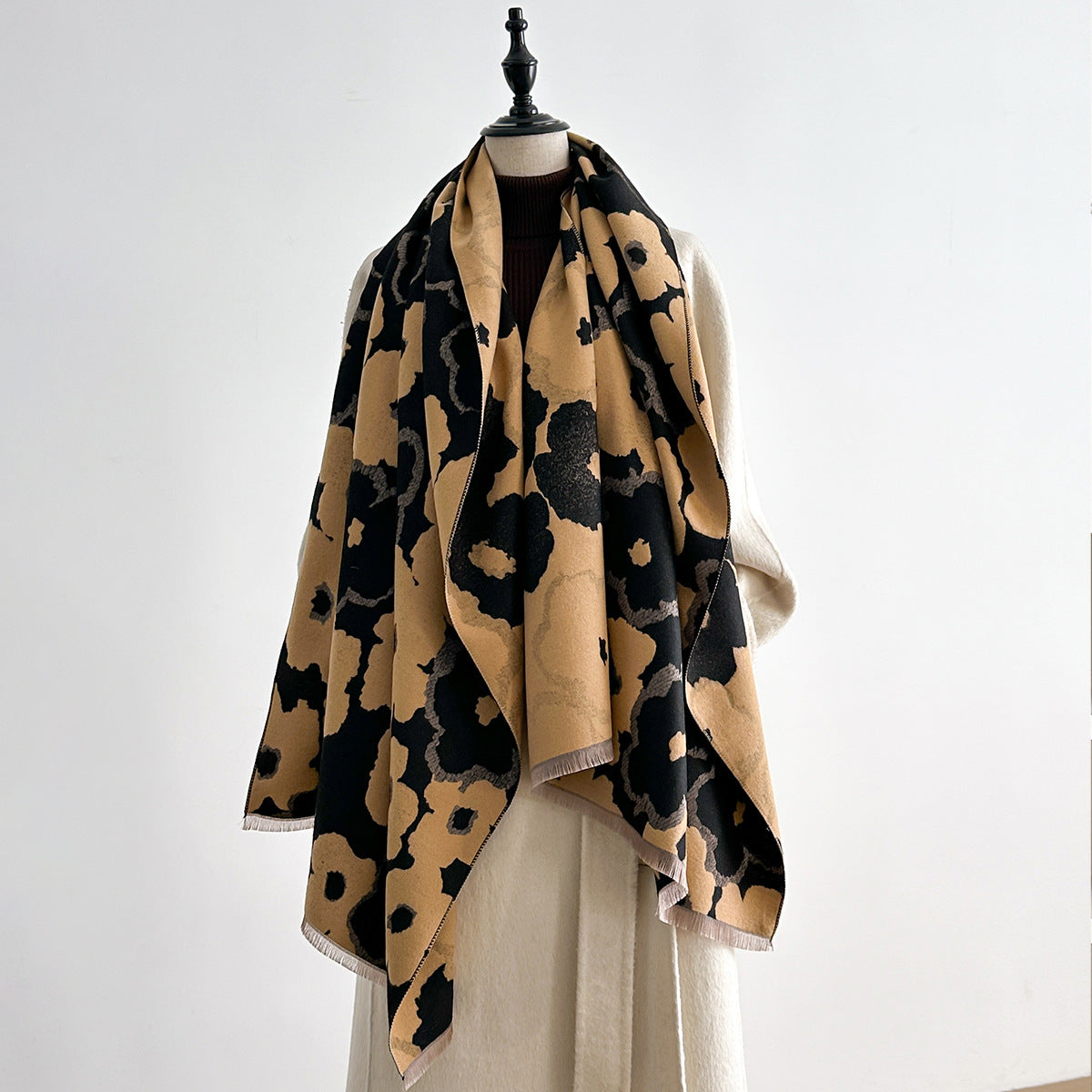 Winter Double-Sided Floral Print Shawl Wrap Scarf 6W6NSC126