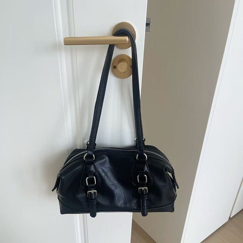 Simple Solid Color PU Shoulder Bag 6W10BBG1379