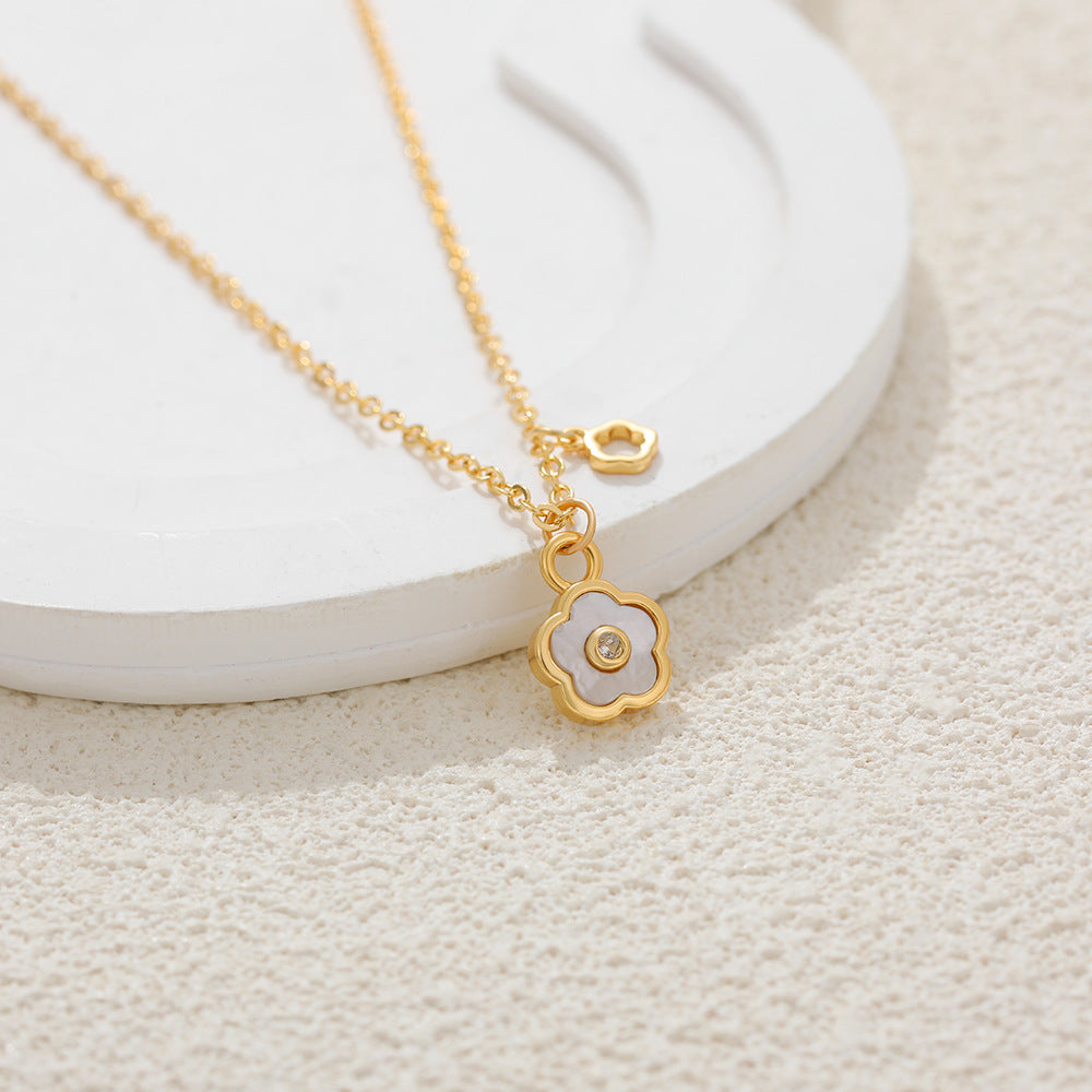 Simple Enamel Irregular Pendant Choker Necklace 6W6JNC398L