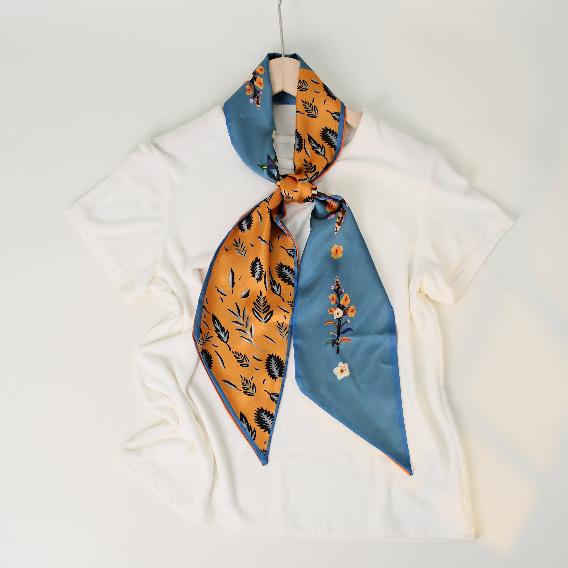 Chic Floral Print Soft Silk Scarf 6W6NSI257