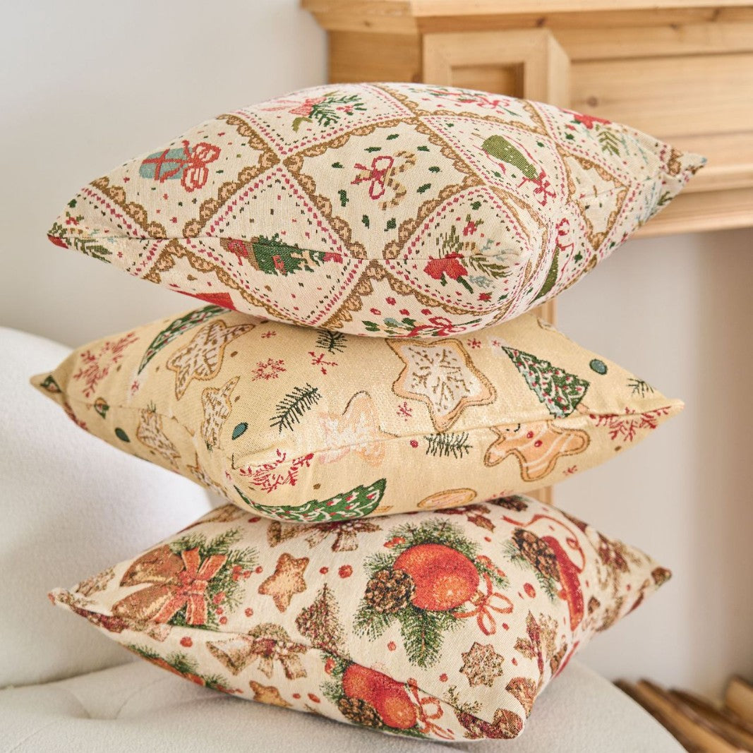 Elegant Christmas Jacquard Home Decor Pillow Case DP25H463
