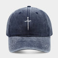 Vintage Wash Fade Cross Embroidery Baseball Caps MK2COW6W6HAT226