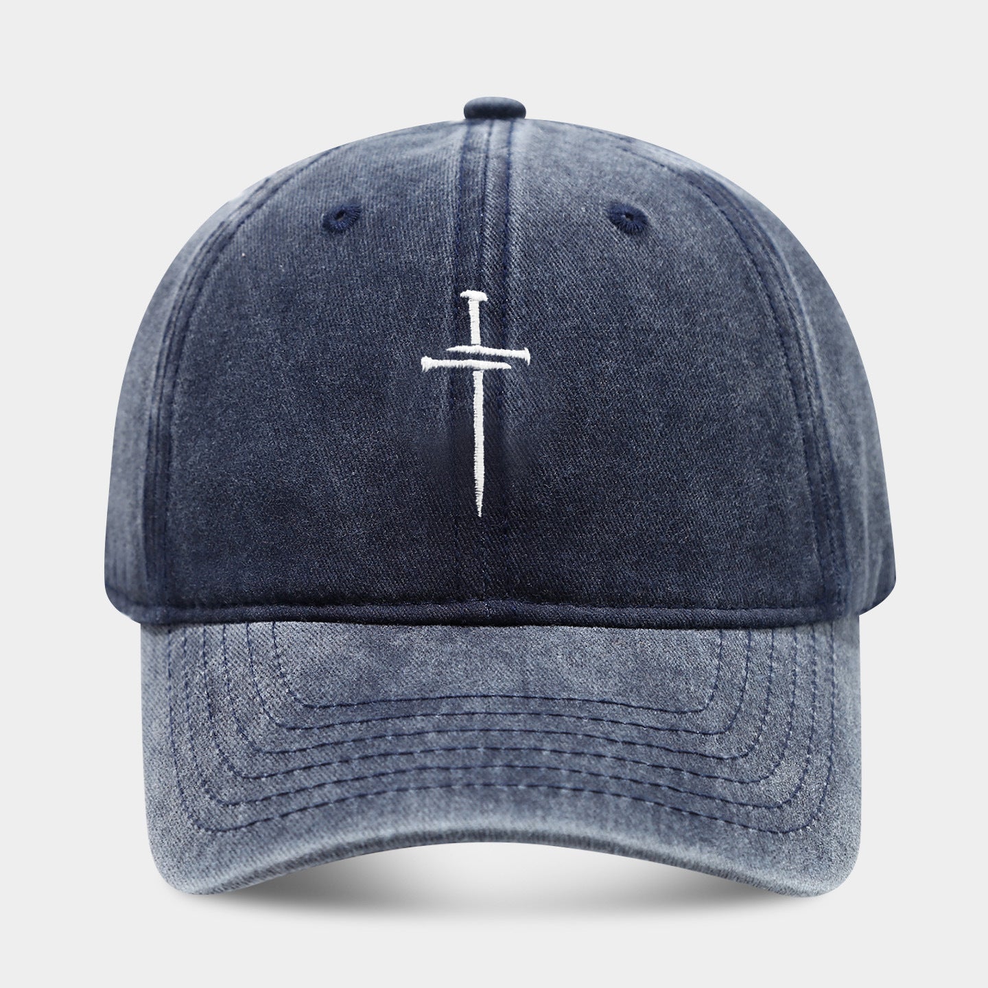 Vintage Wash Fade Cross Embroidery Baseball Caps MK2COW6W6HAT226