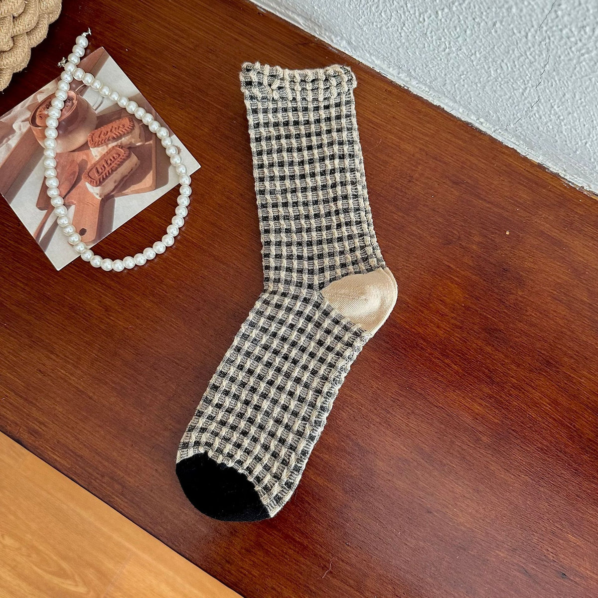 Floral Bow Crew Socks - DippedShop Wholesale - #3139