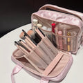 Cute Bowknot Embroidery Large Capacity Makeup Bag MK2BW6S10BOB100