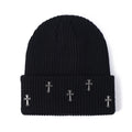 Punk Gothic Knitted Beanie Hat - DippedShop Wholesale - #2355
