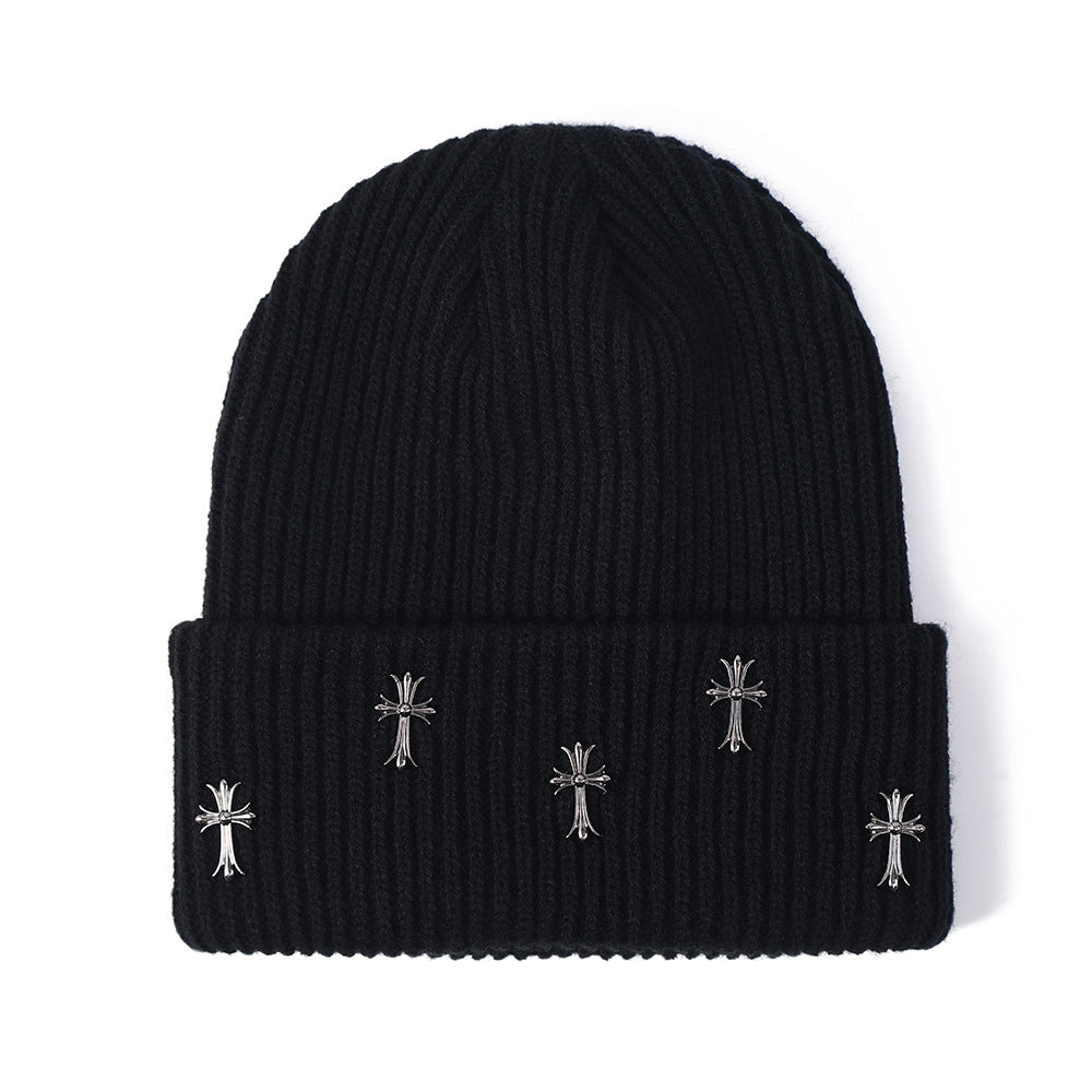 Punk Gothic Knitted Beanie Hat - DippedShop Wholesale - #2355