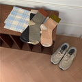 Striped Slouch Crew Socks - DippedShop Wholesale - #2387