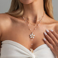 Multi Layered Flower Pendant Necklace - DippedShop Wholesale - #0467