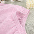Flounce Solid Homewear Set - DippedShop Wholesale - #5395