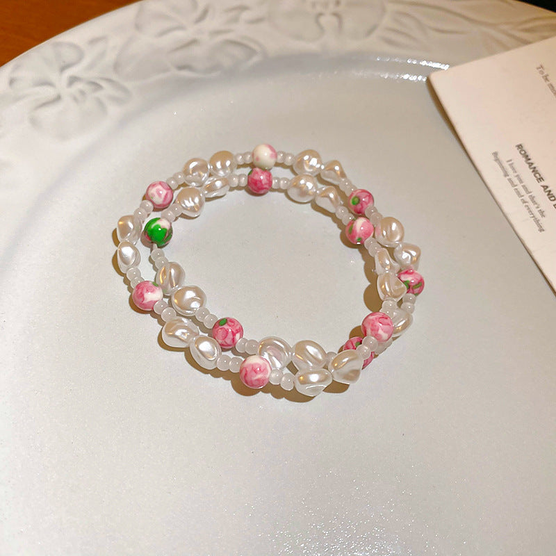Natural Stones Beads Chain Adjustable Bracelet 6W6JBR723