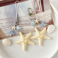 Natural Shell Starfish Pendant Keychain Bag Charm 6W10BBC390