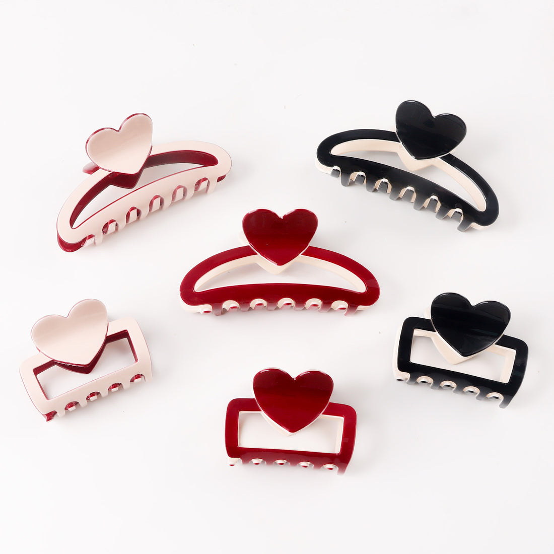 Hollow Heart Hair Claw - DippedShop Wholesale - #3203