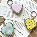 Heart Polka Dot Keychain - DippedShop Wholesale - #6899