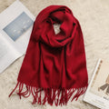 Solid Color Fringe Scarf - DippedShop Wholesale - #4723