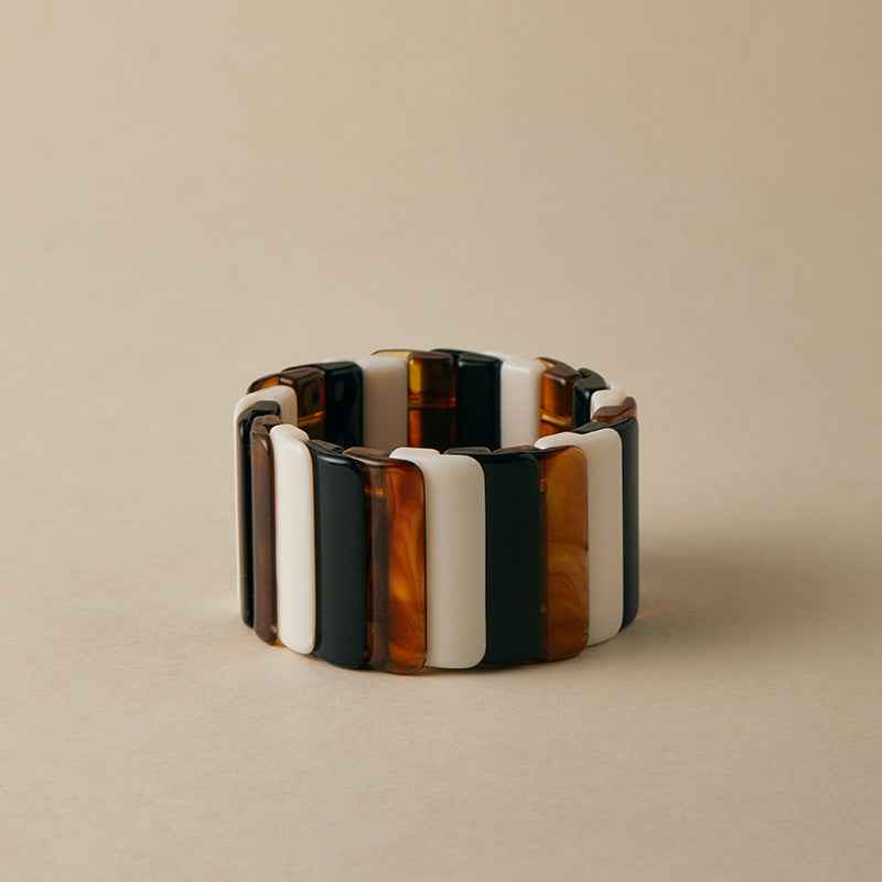 Gold Geometric Stretch Bracelet - DippedShop Wholesale - #7923