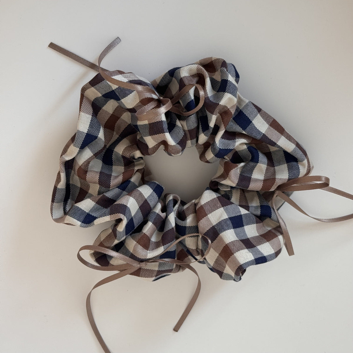 Retro Plaid Print High Elastic Scrunchies 6W6HSR493