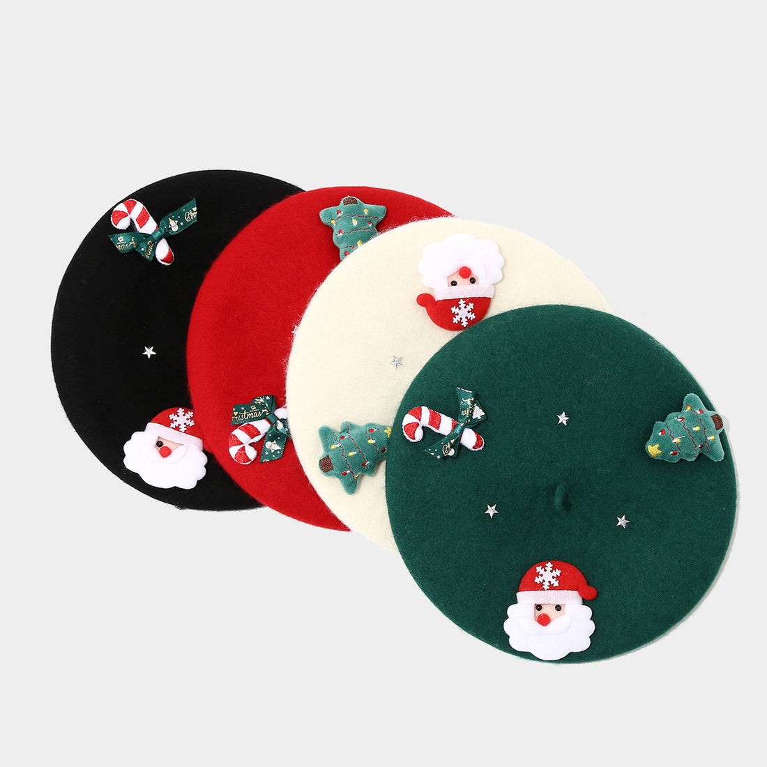 Winter Elegant Wool Blend Christmas Beanie Hat DP25H447