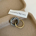 Double-Layer Dalmatian Ring - DippedShop Wholesale - #2099