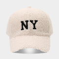 Winter Lamb Wool Letter Embroidery Warm Baseball Cap 6W6HAT527