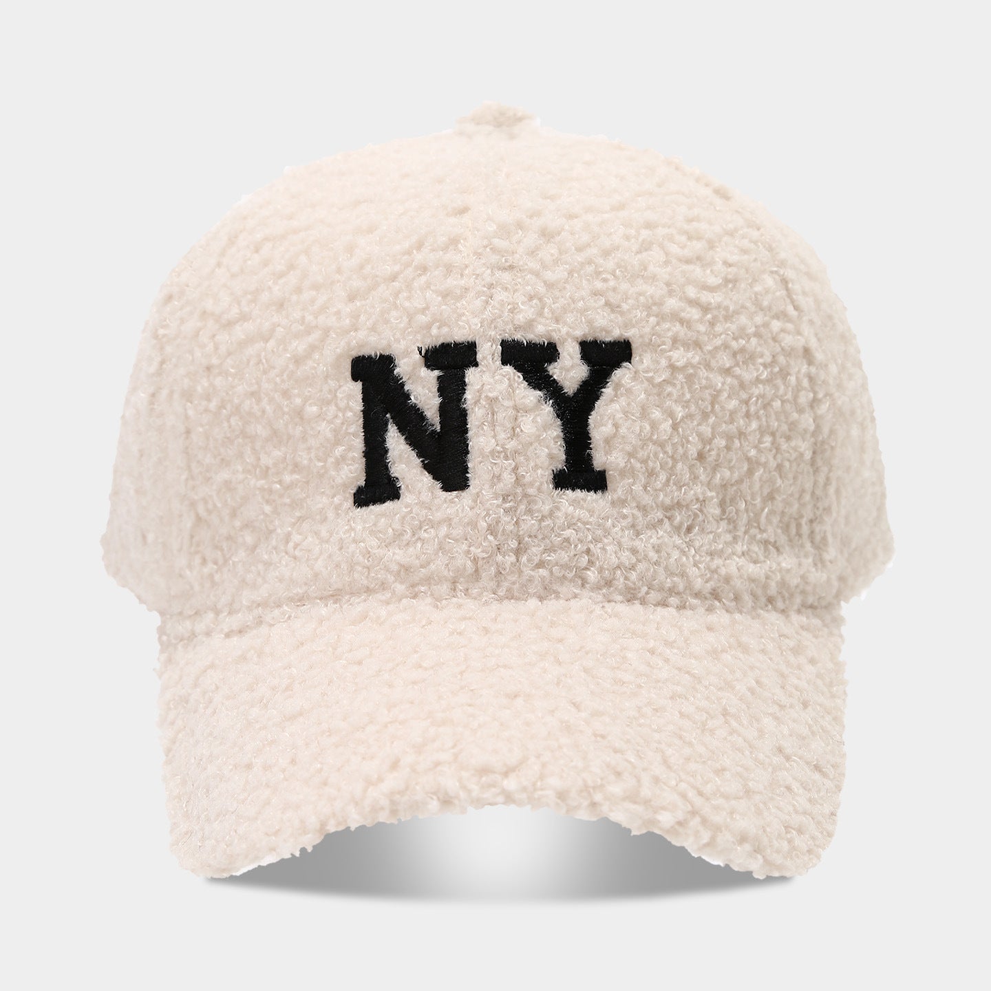 Winter Lamb Wool Letter Embroidery Warm Baseball Cap 6W6HAT527