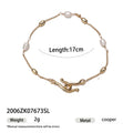 Gold Plated Pearl Bracelet - DippedShop Wholesale - #9091