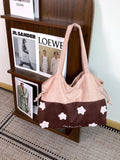 Star Embroidery Patchwork Tote Bag - DippedShop Wholesale - #7155