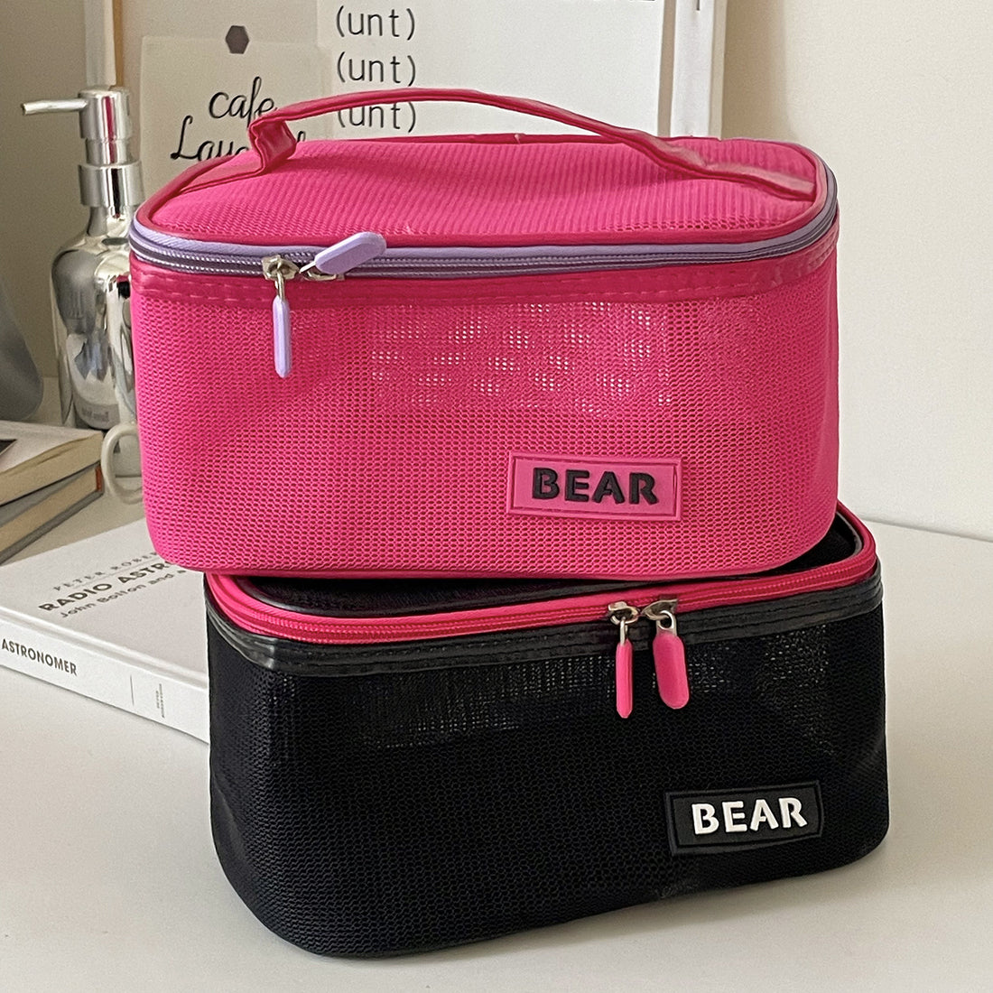 Color Block Large Capacity Make Up Bags DP25C626
