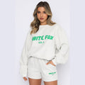 Letter Print Sweatshirt Set - DippedShop Wholesale - #1251