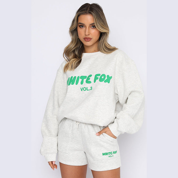 Letter Print Sweatshirt Set - DippedShop Wholesale - #1251