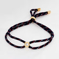 Trendy Square Rhinestone Adjustable Rope Bracelet 6W6JBR531