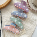 Candy Color Star Print Large Hair Claw 6W6HCP1661