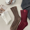 Solid Rib Knit Socks - DippedShop Wholesale - #2787