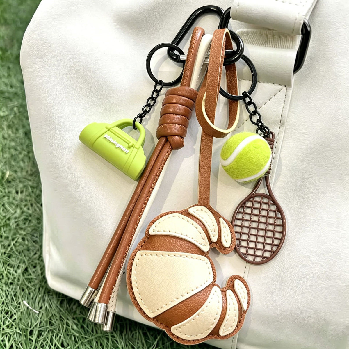 Croissant Tennis Bag Charm - DippedShop Wholesale - #8067