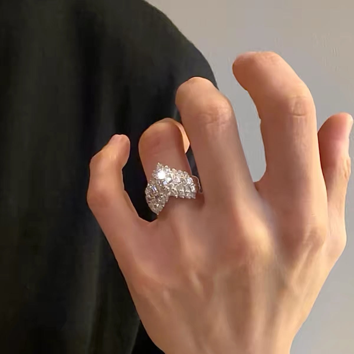 Heart Rhinestone Ring - DippedShop Wholesale - #3923